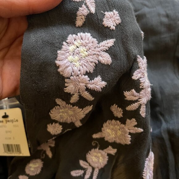 NWT FREE PEOPLE Love to Love You Midi Dress with Pockets - S - Gray Purple, Belt - Picture 5 of 6